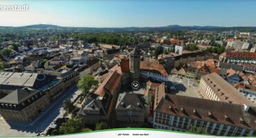 360° Shopping Tour Bayreuth Panorama Bild von oben