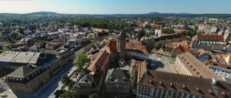 360° Shopping Tour Bayreuth Panorama Bild von oben